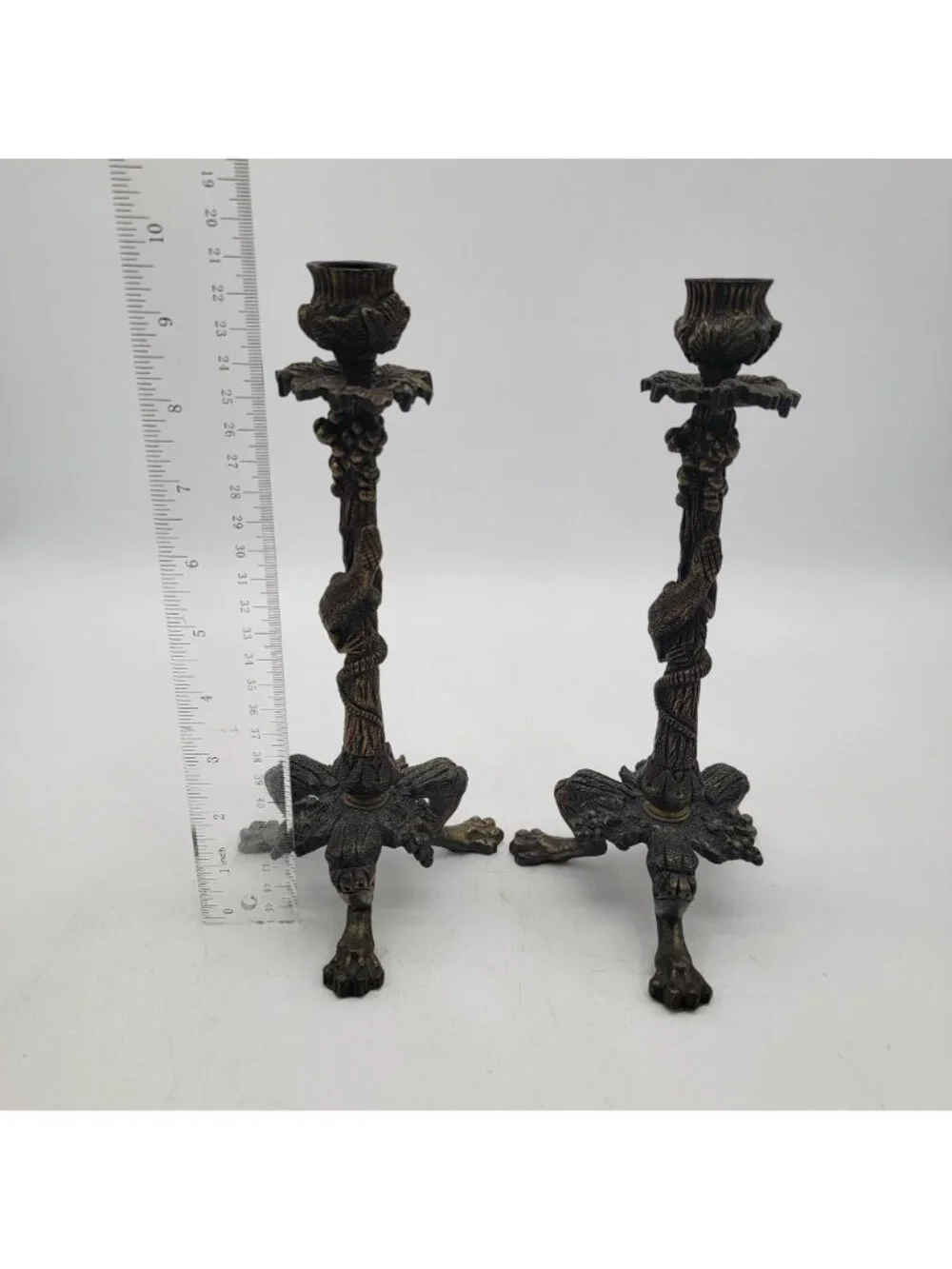Antique Delafontaine Louis XVI Style France Bronze Candlesticks